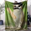 Internet Meowl Cat Owl Meme Throw Soft Flannel Throw Summer Blanket Lightweight Cozy Nap Blanket for Sofa Bed Travel