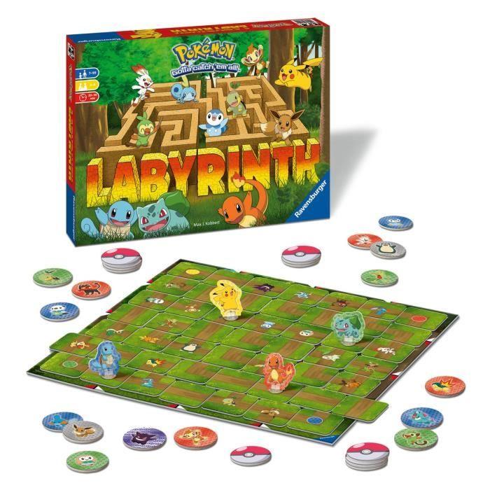 Labyrinthe pokemon - ravensburger - jeu de société famille - chasse au trésor - 2 à 4 joueurs dès 7 ans