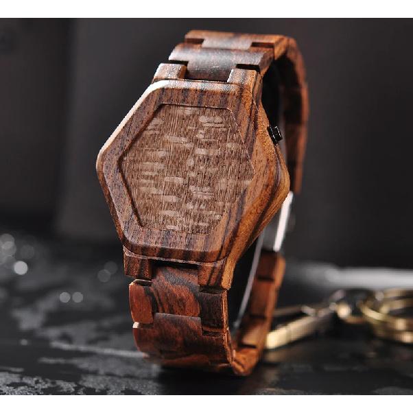 Man Watch LED Wood Men's Watches Digital Watch For Men Calendar Quartz Wristwatch Wooden Timepieces Personalized