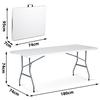 Tavolo da Catering da Giardino Pieghevole 180 Cm Plonos Bianco