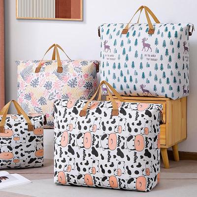Portable Cartoon Quilted Storage Bag for Clothes and Kindergarten Bedding