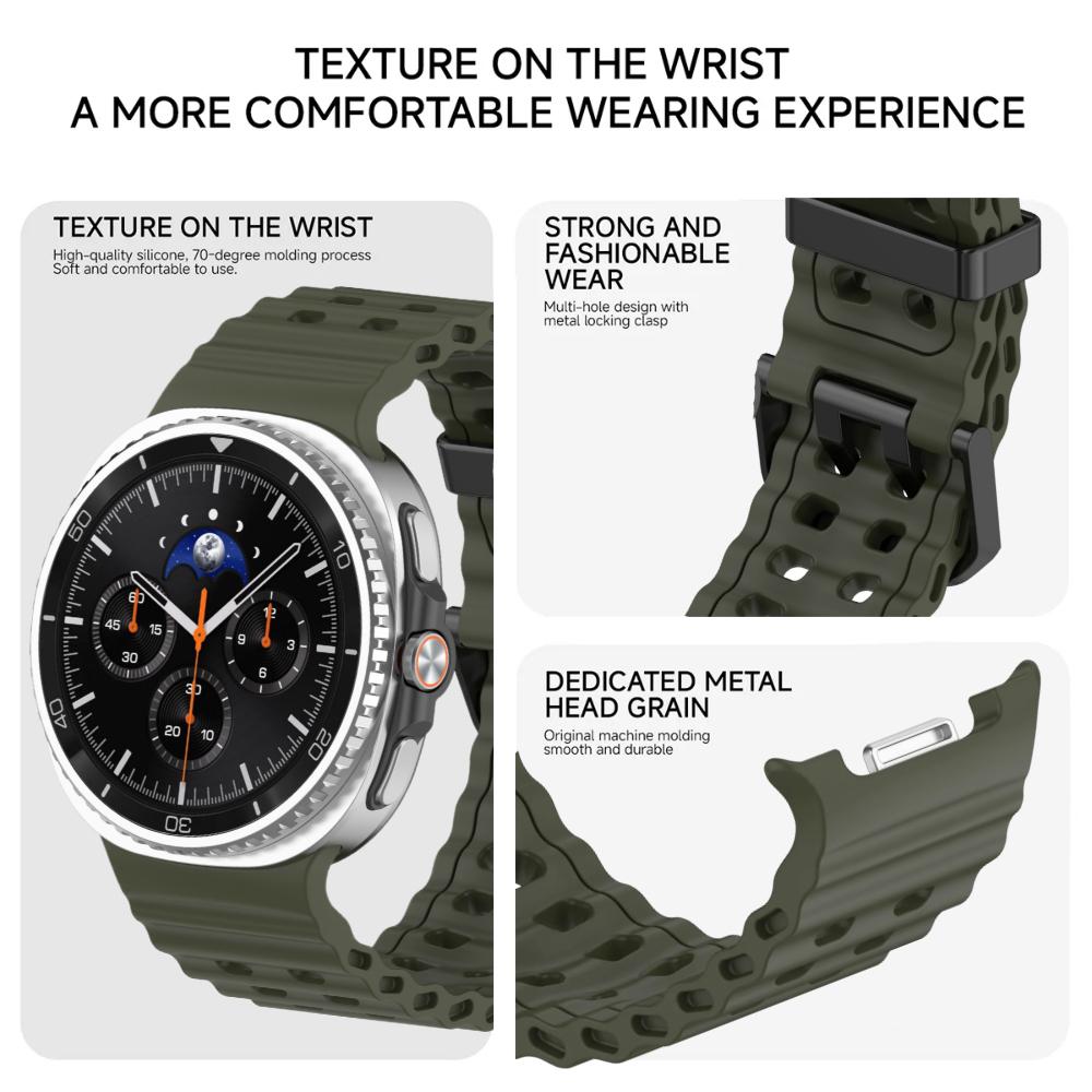 Cinturino Marine per Samsung Galaxy Watch 8 Classic 46mm Cinturino Sportivo in Silicone per Galaxy Watch 8 40mm 44mm Accessori Cinturino Braccialetto