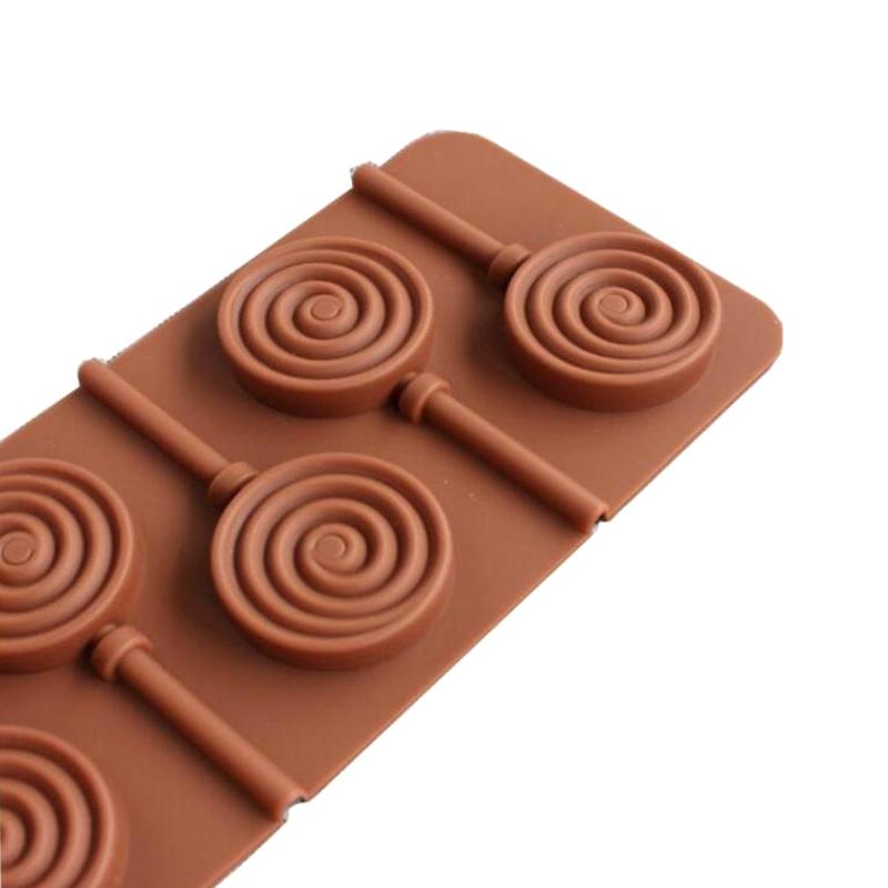 6 Even Doughnut Silicone Mold Lollipop Chocolate Cheese Stick Making Tools Diy Children'S Candy Baking Mold Kitchen Bakeware