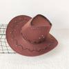 Western Cowboy Straw Hat for Men & Women - Sun Protection Wide Brim Beach & Outdoor Travel Hat