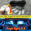 22in1 RGB Car Interior Acrylic Car Ambient Lights RGB Hidden Acrylic Strip Decoration Atmosphere Accessories For Silverado