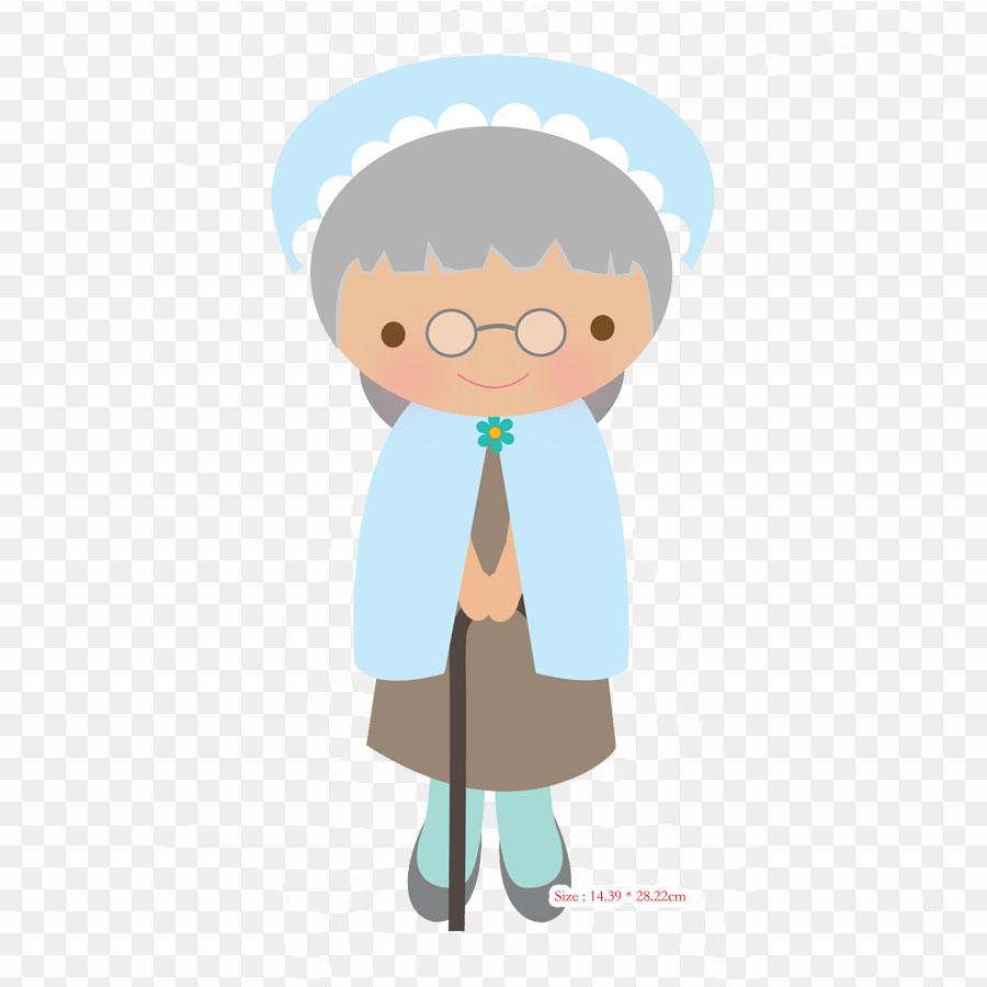 Little Red Riding Hood Cute Transparent Little Red Riding Hood B Iron On Patches For Clothing Applique Stickers On Clothes Heat-Sensitive Custom Patch