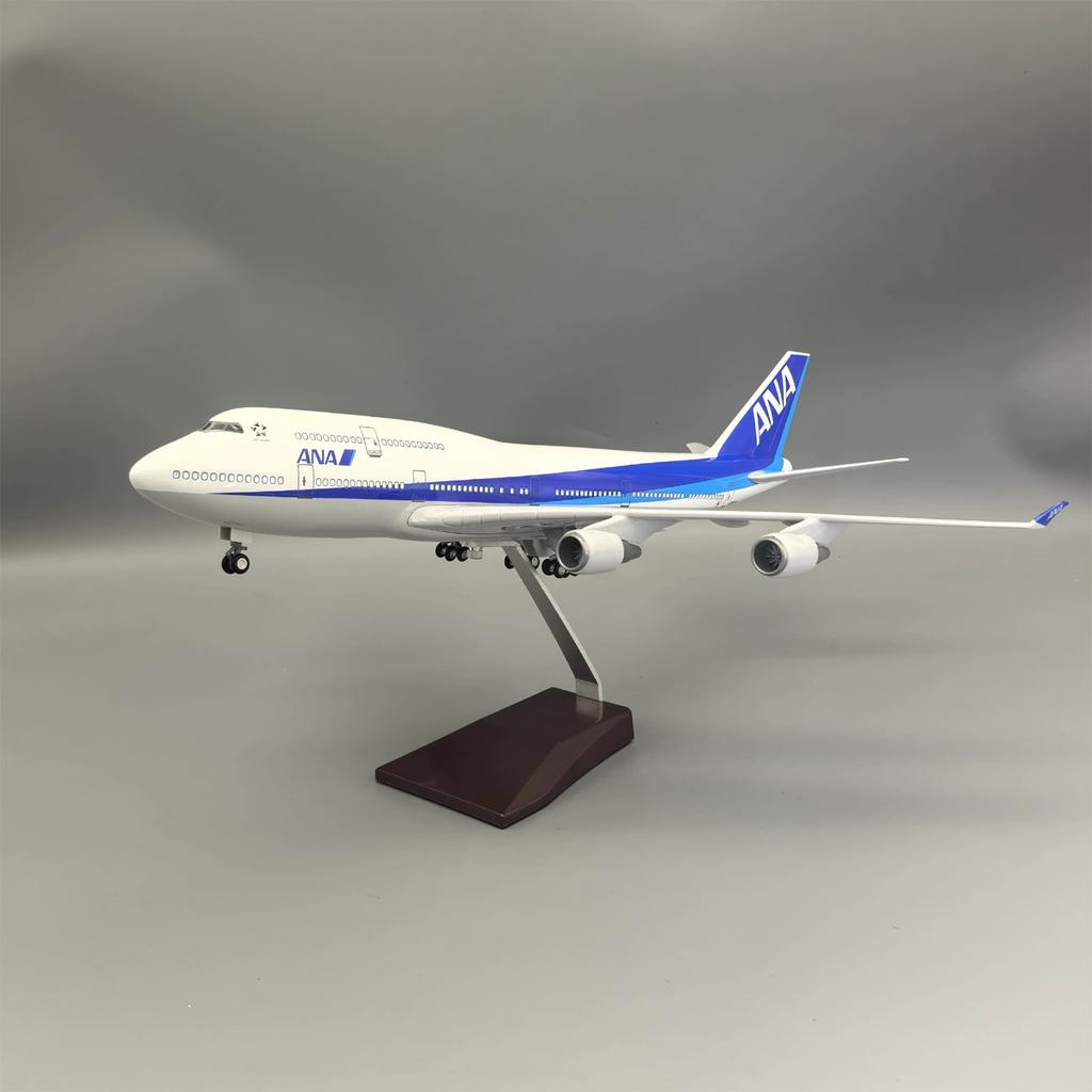 Sale 1:150 Resin ABS Material 47cm 747 B747 ANA Japan Airlines Plane Model Airplane With Wheels & Led Light Aircraft Models Deco