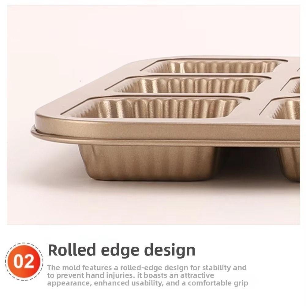 12 Cavity Mini Loaf Pan Corrosion-Resistant Muffin Baking Pan Muffin Cupcake Pan  Household Kitchen