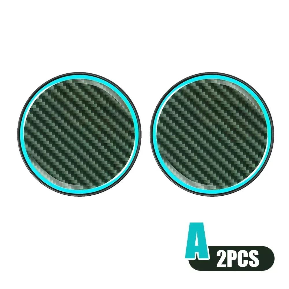 Glowing Car Cup Holder Coasters, Anti-Slip Silicone Mat, Waterproof Auto Drink Pad, Interior Decoration Accessories, 2 Pack