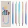 5-Pack Retractable Gel Ink Pens, 0.5mm Medium Point, Smooth Writing, Personalized Aesthetic Design, Ideal for Journaling, Office & School Supplies
