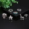 Halloween Snake Skull Owl Animal Ring Set 7-piece Set