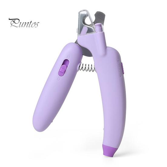 LED Pet Nail Clippers with Built-in Light Safe Easy Nail Cutting for Dogs Cats Comfortable Grip Gentle Nail Trimmers Enhanced Visibility