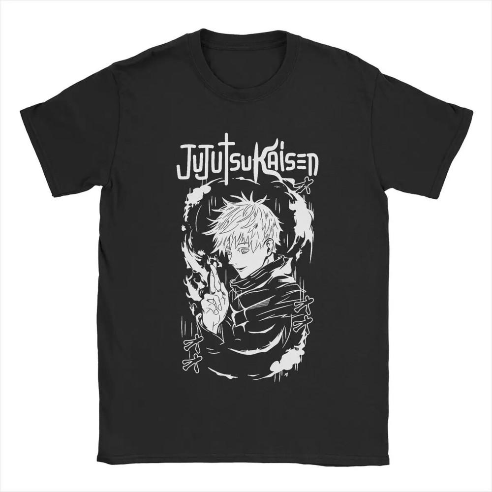 

Gojo Satoru Men s T Shirt Anime Funny Tee Shirt Short Sleeve Crew Neck T-Shirt C Unisex T-Shirt S