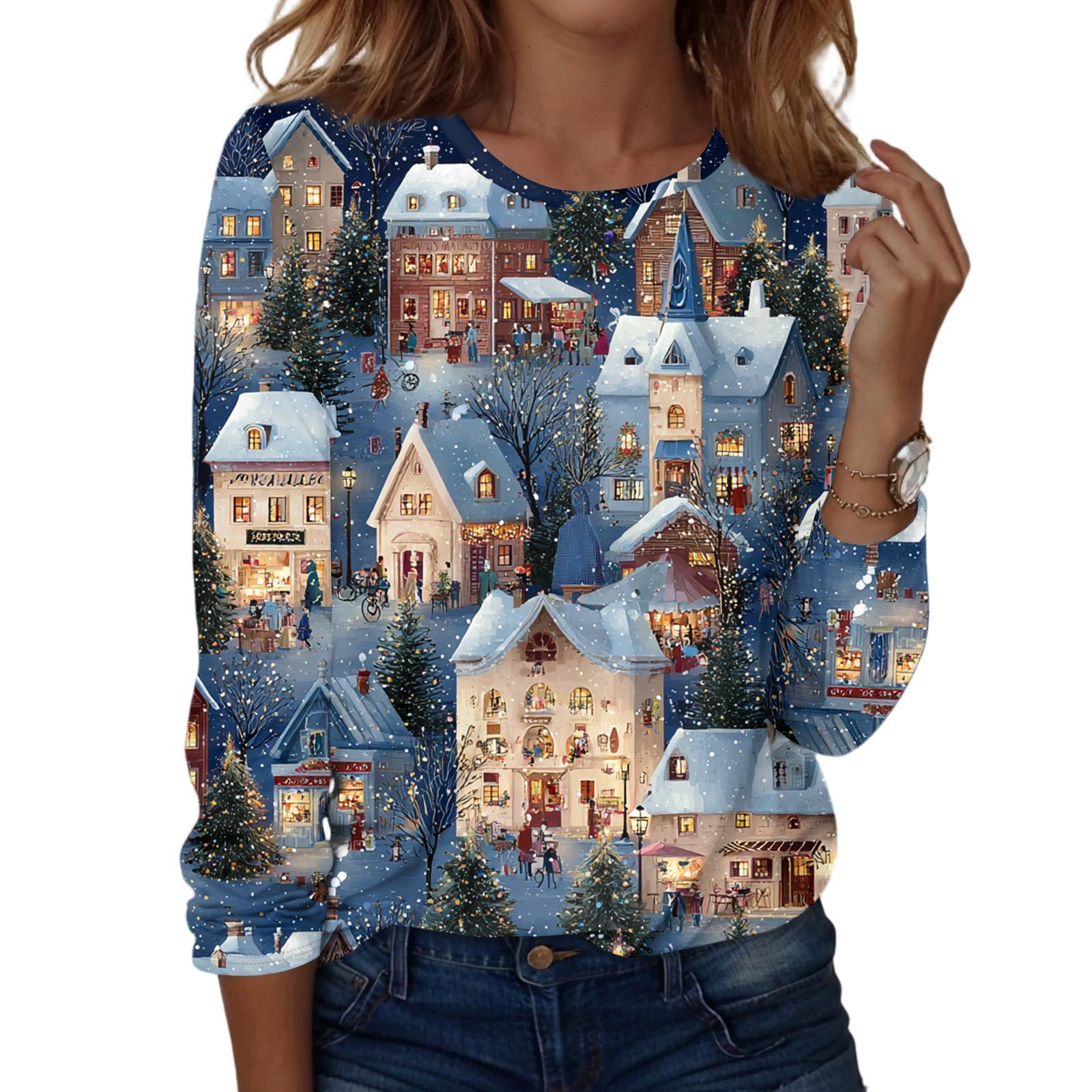 

Женская мода Повседневная футболка с V-образным вырезом, длинными рукавами и декоративными пуговицами S