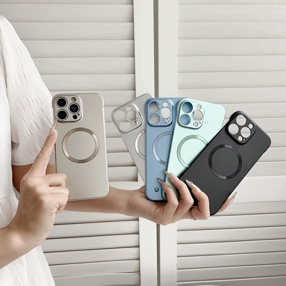 For Magsafe Frameless Magnetic Case For iPhone 16 Pro Max Plus iPhone16Pro Max 16E 5G Wireless Charging Hard Back Cover