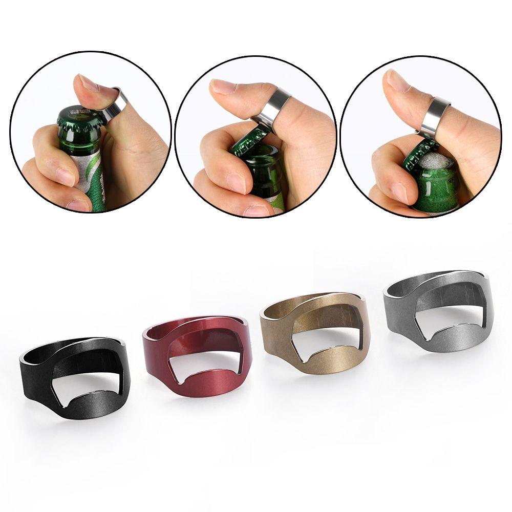 1/3PCS Silver Bar Supplies Stainless Steel Gadgets Beer Bottles Opener Kitchen Tool Finger Ring Openers