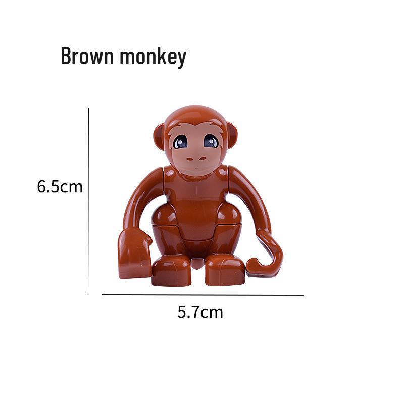 Compatible Large Bricks: Animal Accessories & Educational Building Blocks for Children - Ocean & Forest Themes