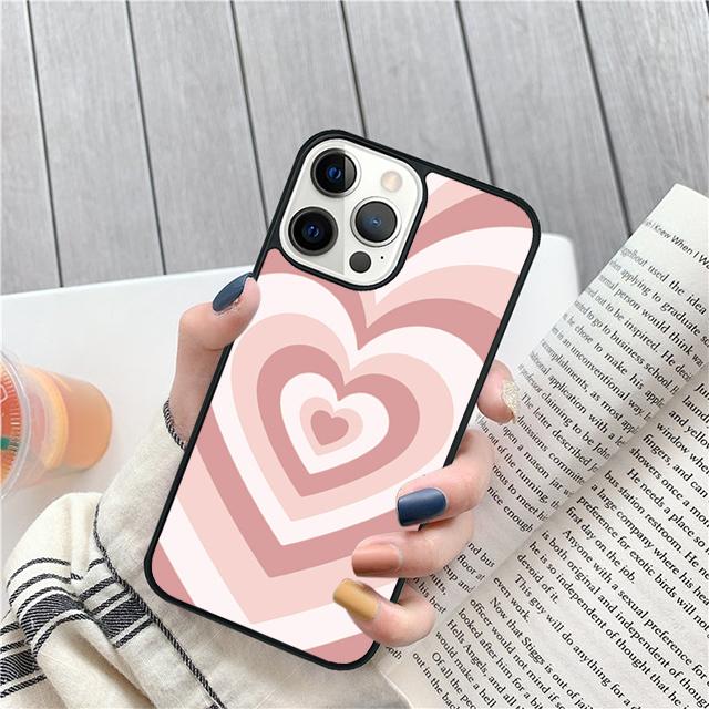 Hearts circles coque Coque Shell For iPhone 17 Air 15 16 14 13 12 Pro Max 11 Pro Max Plus Phone Case Cover