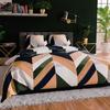 TRIANA Bedding Set 220x200 Cm - Satin Cotton, Modern Geometric Pattern