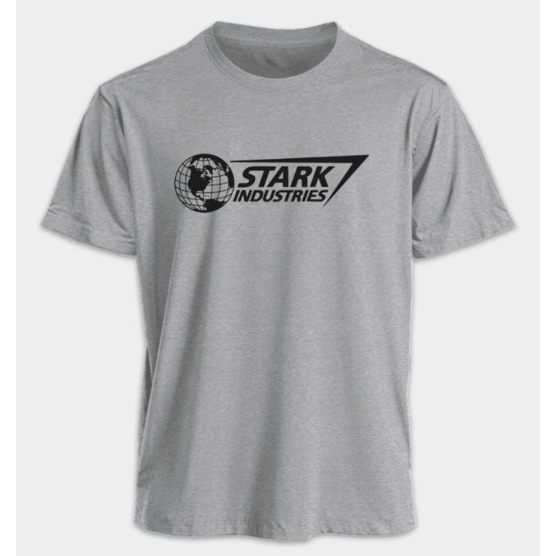 Marvel Men s and Women s T-shirts Iron Man Stark Industries Summer American Spring and Autumn Oversized Sporty Short-sleeved S