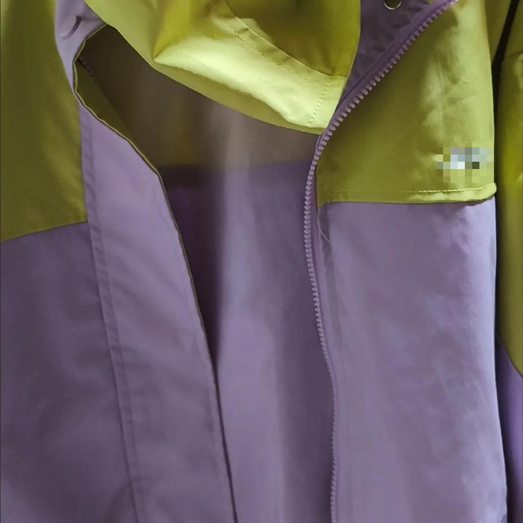 Women's Purple Hooded Windbreaker Fashionable Casual Jacket Premium Look Youthful and Chic Blazer