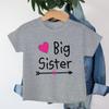 SiblingThemed Girl Clothing Big Sister Little Sister Print Summer Kids T Shirt Graphic Shirt Girls Tops Sibling Cartoon Tshirt