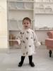 JennyBebe Korean-Style Lamb Wool Winter Dress for Baby Girls with Bow