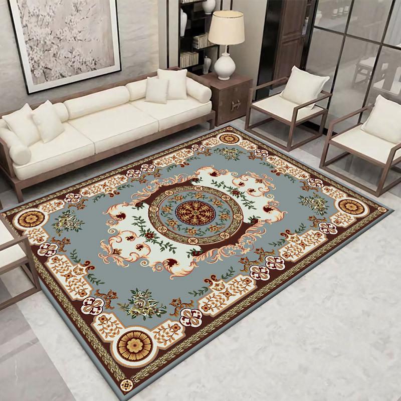 Bohemian Ethnic Crystal Velvet Rug for Living Room, Bedroom, or Cloakroom - Retro Style
