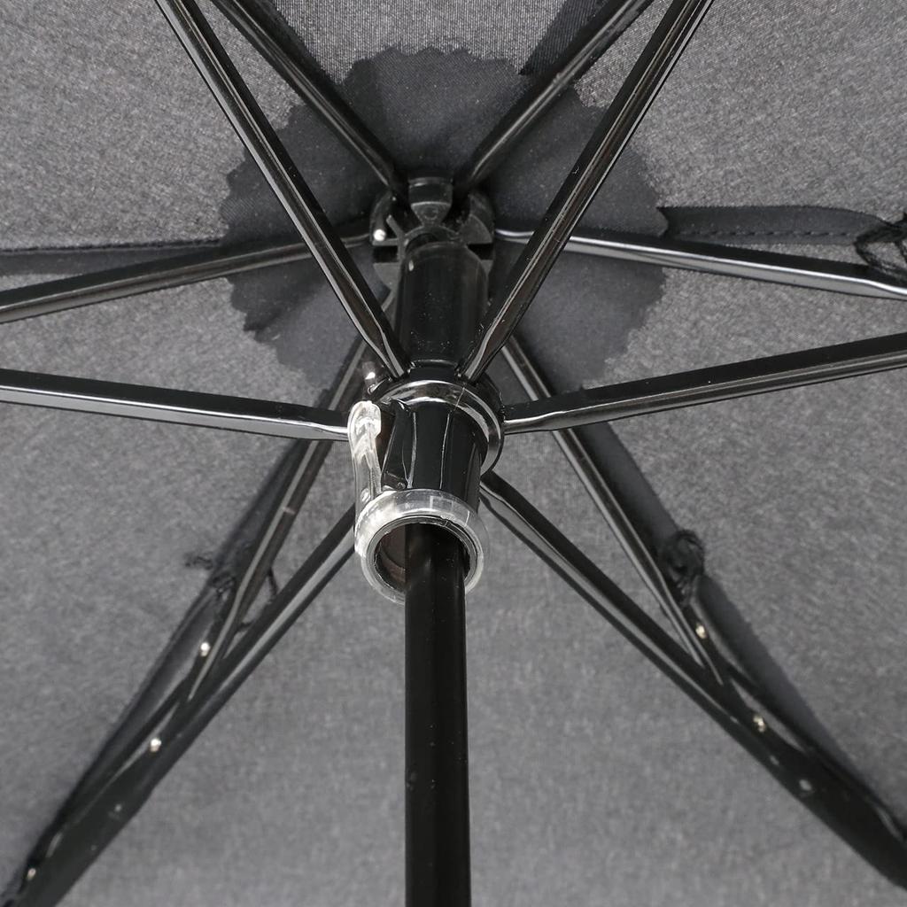 Formal Mini Umbrella for Sun and Floral Folding Parasol Rain, Print, Black, 50cm, Lightweight, [LIEBEN-0537]