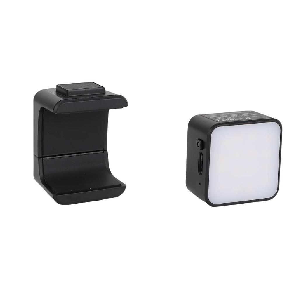 LED Video Light Fit for Pocket 3 Action Camera Adjustable Brightness Levels Portable Type C Rechargeable Auxiliary LED