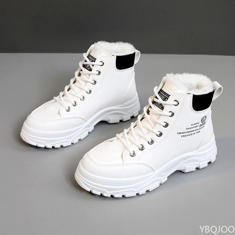 Fashion New autumn winter high top cotton shoes warm thick soles increased height simple comfortable wear-resistant women's shoes