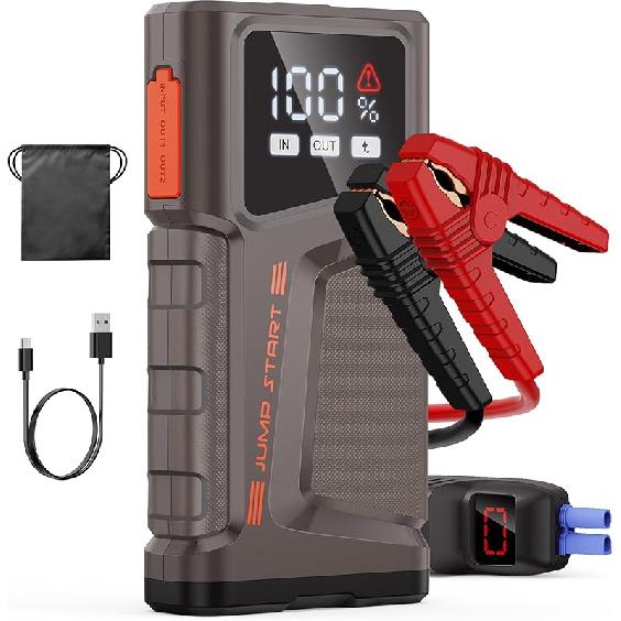 Car Jump Starter, 12V Portable Battery Charger (up to 7.5L Gas&5.5L Diesel Engine) Auto Lithium Battery Booster 2000A 18000mAh Jump Pack with Smart NUSICAN N20 2000A