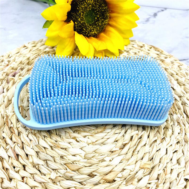 

2 в 1 силиконовая щетка для душа, скруббер, мягкий силиконовый массажер для кожи головы, щетка для шампуня, двухсторонняя щетка для тела, средство для очистки кожи