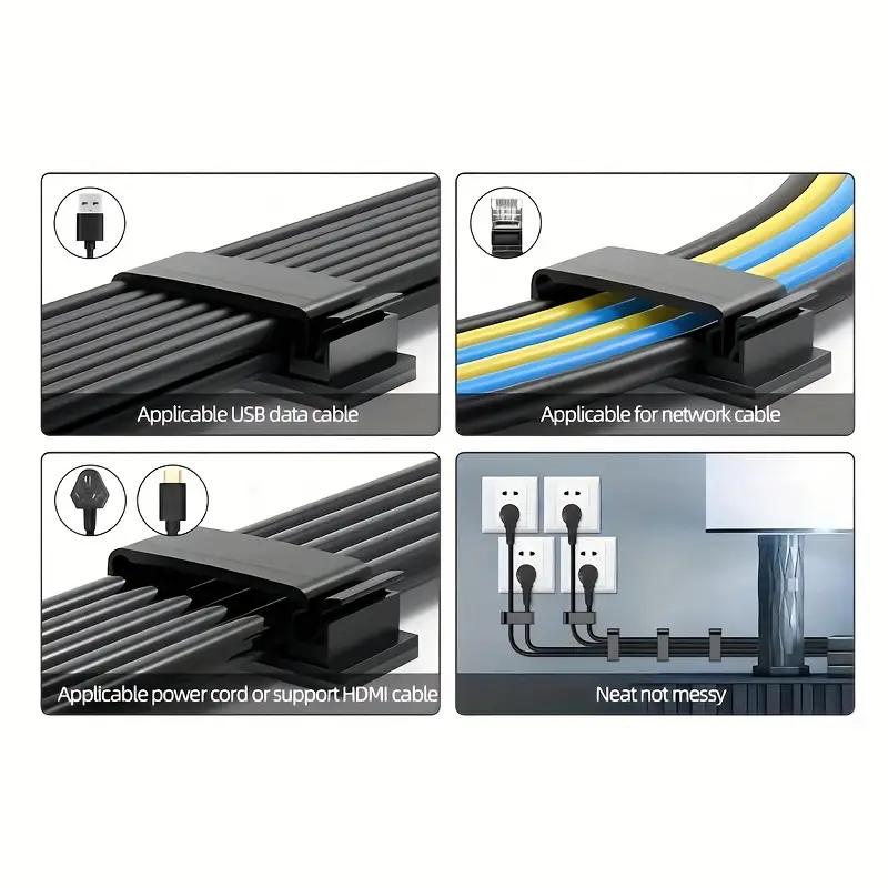 1/3/5PCS Self-adhesive Cable Clips for Fixing Cables and Wires, Arranging Clips for Chassis Cable Organizers