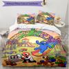 3pcs Duvet Cover Set (1*Duvet Cover + 2*Pillowcase, Without Core), Game Rainbow Friends Print Soft All‑Season Bedding Set, Home Bedroom Decor Gift
