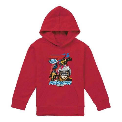Star Wars Childrens/Kids Comic Pod Racing Anakin Skywalker Poster Heather Hoodie