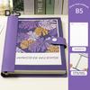 A5 B5 Binder Notebook 120 Pages Artificial Leather Cover Lined Loose-leaf Notebook Metal Snap Personal Journal