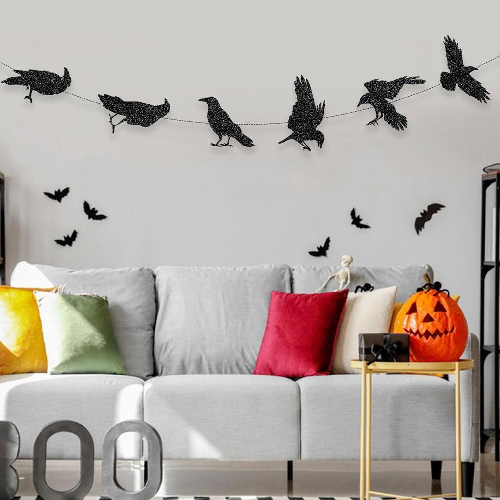 Halloween Crow Hanging Decor Easy to Install Centerpiece Gift Lightweight Portable