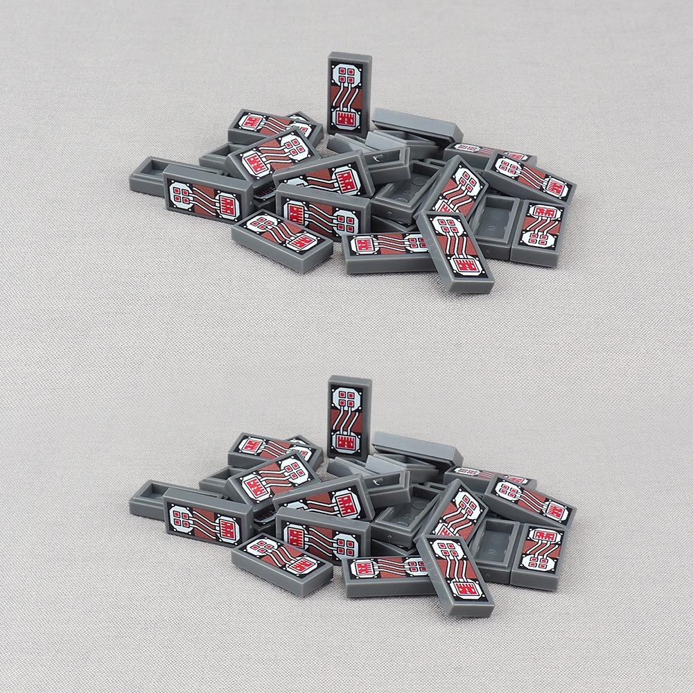 Non-Toxic Moc 10Pcs Printed 3069 Circuit Chip Diagram Pattern Building Blocks 3069Pb Electric Decoration Board Bricks Particle Toy Gifts