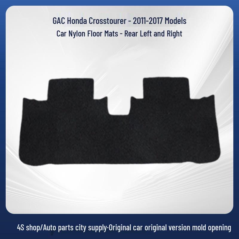 Black Nylon Floor Mats for GAC Honda Crosstourer (2011-2017), Durable and Wear-Resistant.