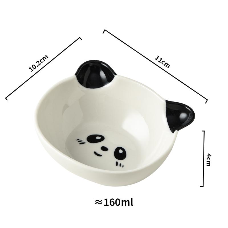 Panda Shaped Cute Steamed Egg Bowl,160ml Dipping Dish, Household Kitchen Supplies