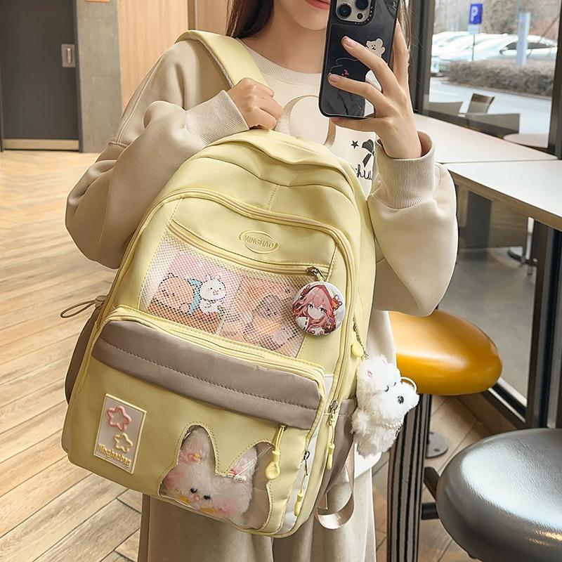 Children's Schoolbags Elementary School Students  Girls' Multi Layer High Value Pain Bags Backpacks
