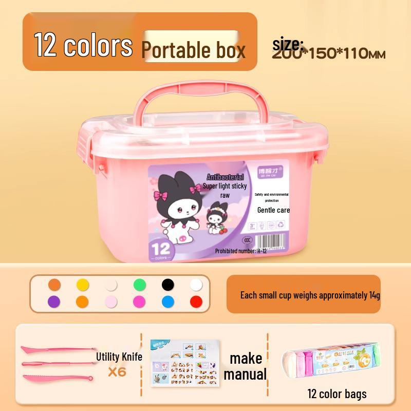 Odorless Food-Grade Clay Modeling Dough for Kids - 24 and 36 Color Sets