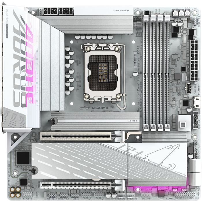Carte mère - GIGABYTE - B860M AORUS ELITE WF6E ICE