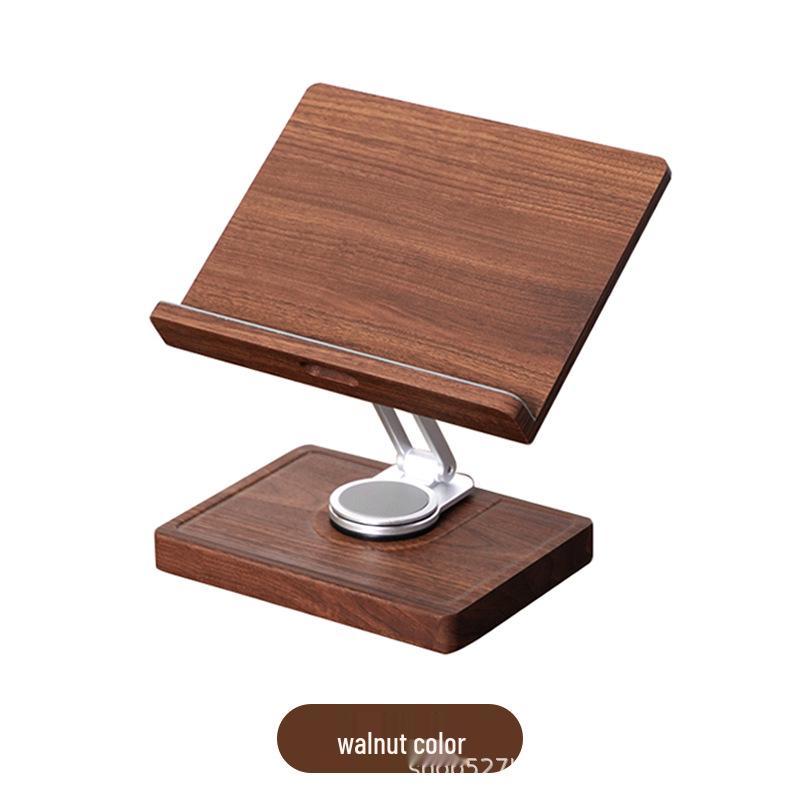Walnut Wood Grain Tablet and Phone Stand 2026 Model
