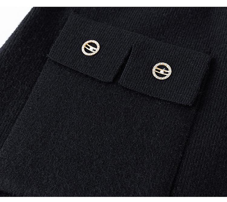 Spring 2026 High-Waisted Woolen Half-Skirt for Women - Versatile, Slimming, Casual Mid-Length.