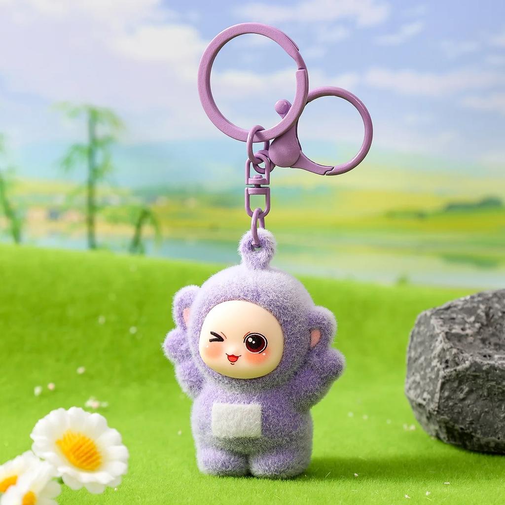 Four Hue Baby Collection Line Animation Design Key Rings Small Pendants Trendy Children's Presents Adorable Figures Couple Schoolbags And Pendants