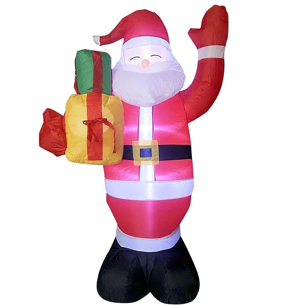 Inflatable Christmas Halloween Decorations with LED Lights: Snowman, Pumpkin, Santa Claus, Gingerbread Man, and Ghost (Santa Claus)