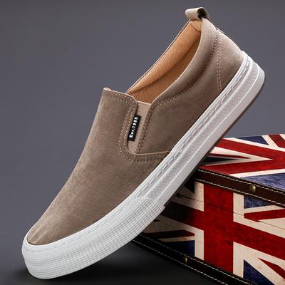 New Spring Men's Shoes Korean Style Versatile Trendy Men's Canvas Shoes Comfortable Low Top One-piece Pedal Shoes