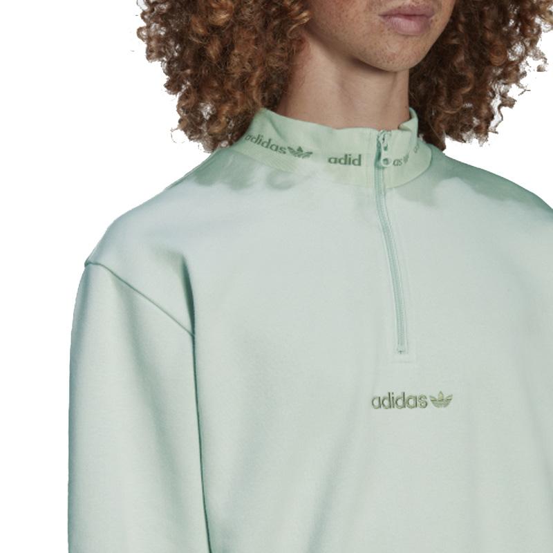 adidas Sweat à capuche uni Originals Trefoil Logo Sport Homme Hauts Vert Clair HM2657